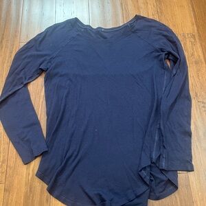 Navy Blue Long Sleeve Lululemon Top Size 8
